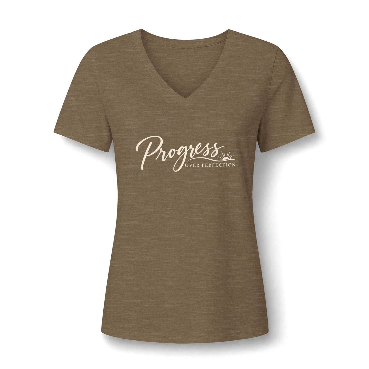 Progress Over Perfection Women’s V-Neck Graphic Tee