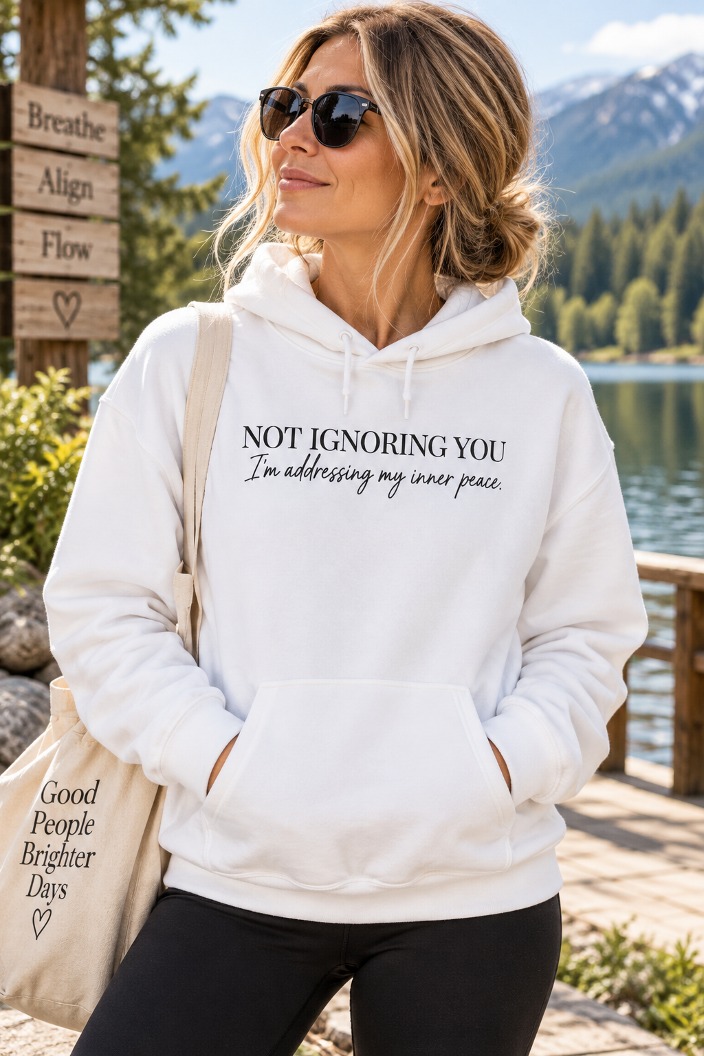 Not Ignoring You Hoodie | Inner Peace Script