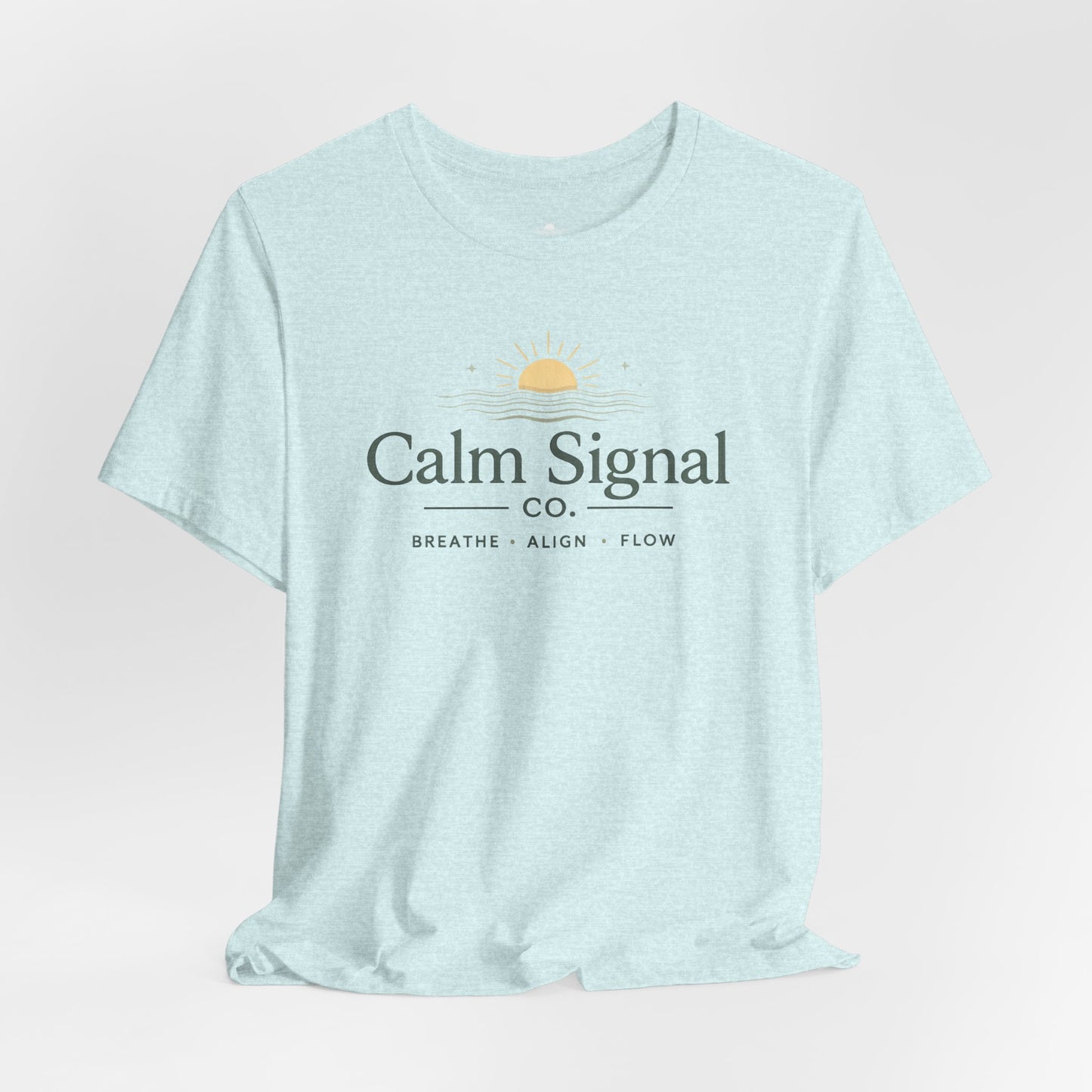 Calm Signal Tee — 'Calm Signal Co. • Breathe • Align • Flow' Minimal Wellness T-Shirt