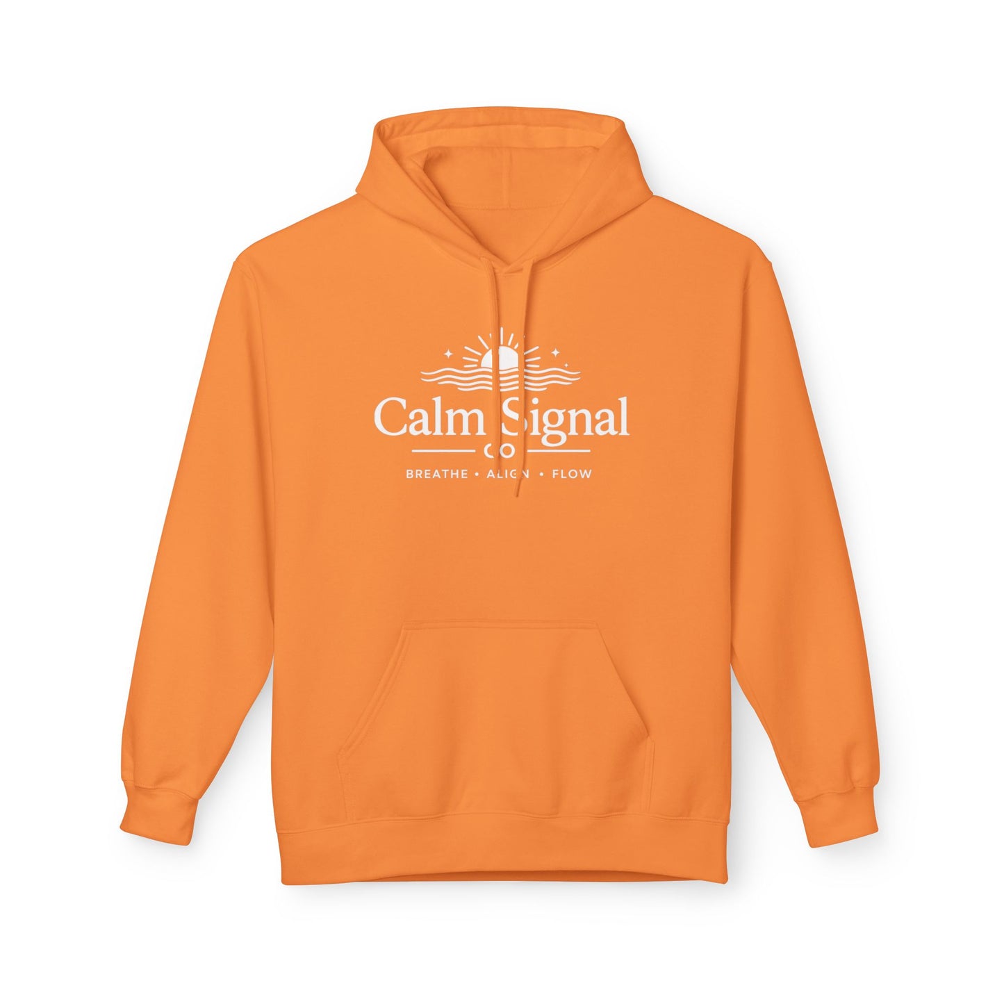 Calm Signal Hoodie – Breathe, Rise, Flow Meditation Pullover