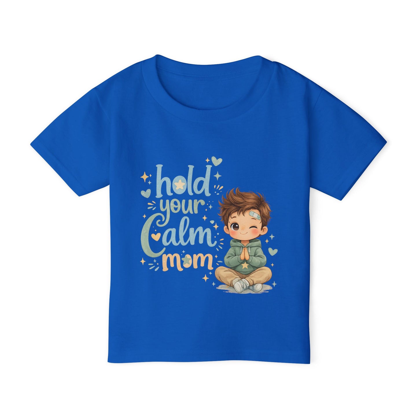 Toddler T-Shirt “Hold Your Calm Mom” Cute Kid Meditation Graphic