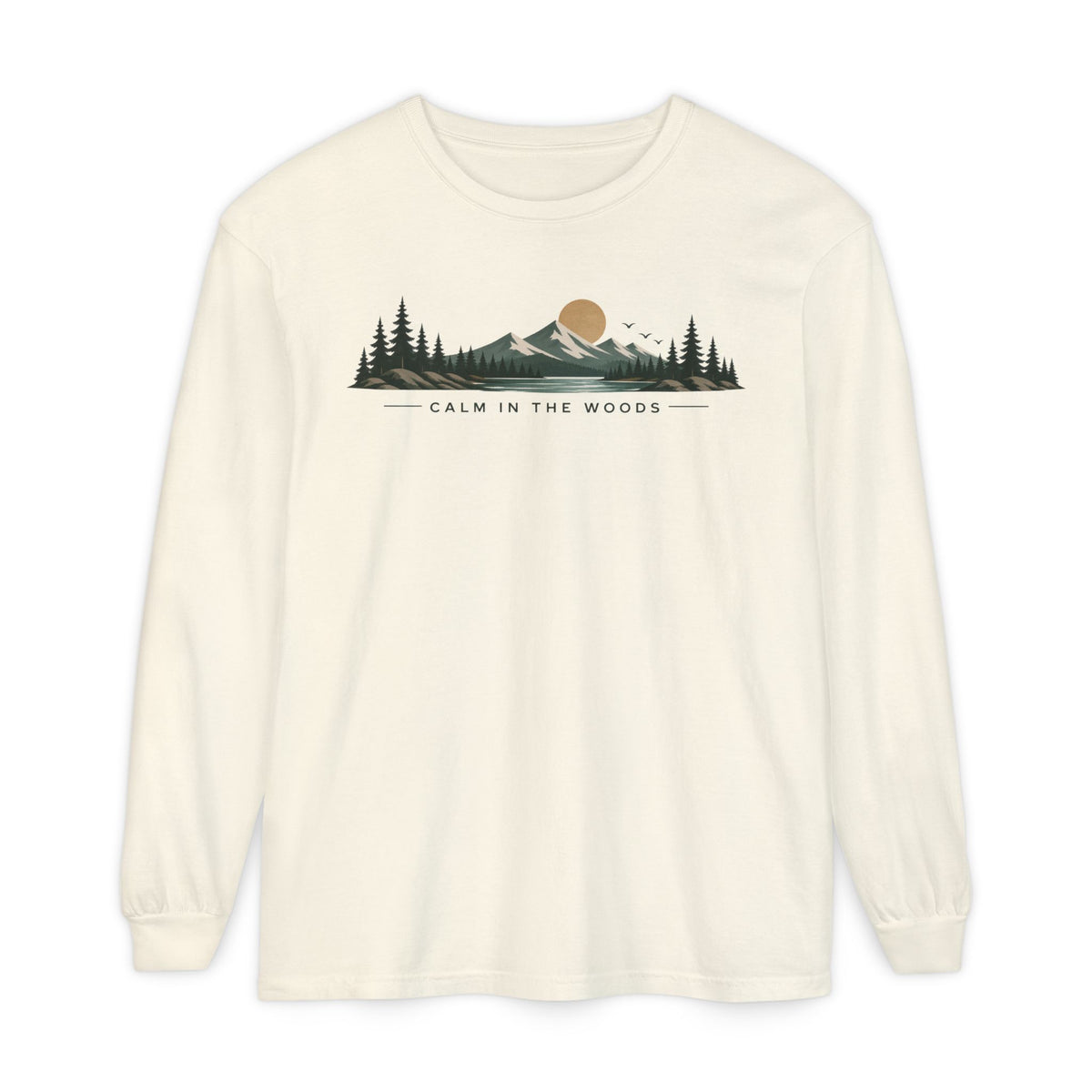 Calm in the Woods Garment-Dyed Long Sleeve Tee