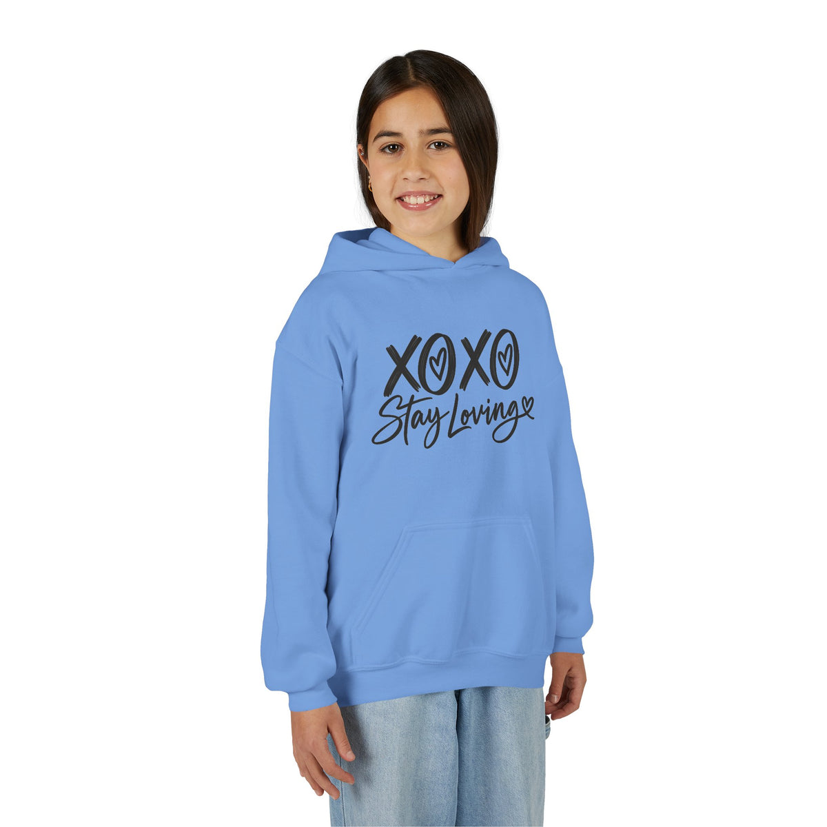 XOXO Stay Loving Youth Hoodie | Kids Graphic Pullover