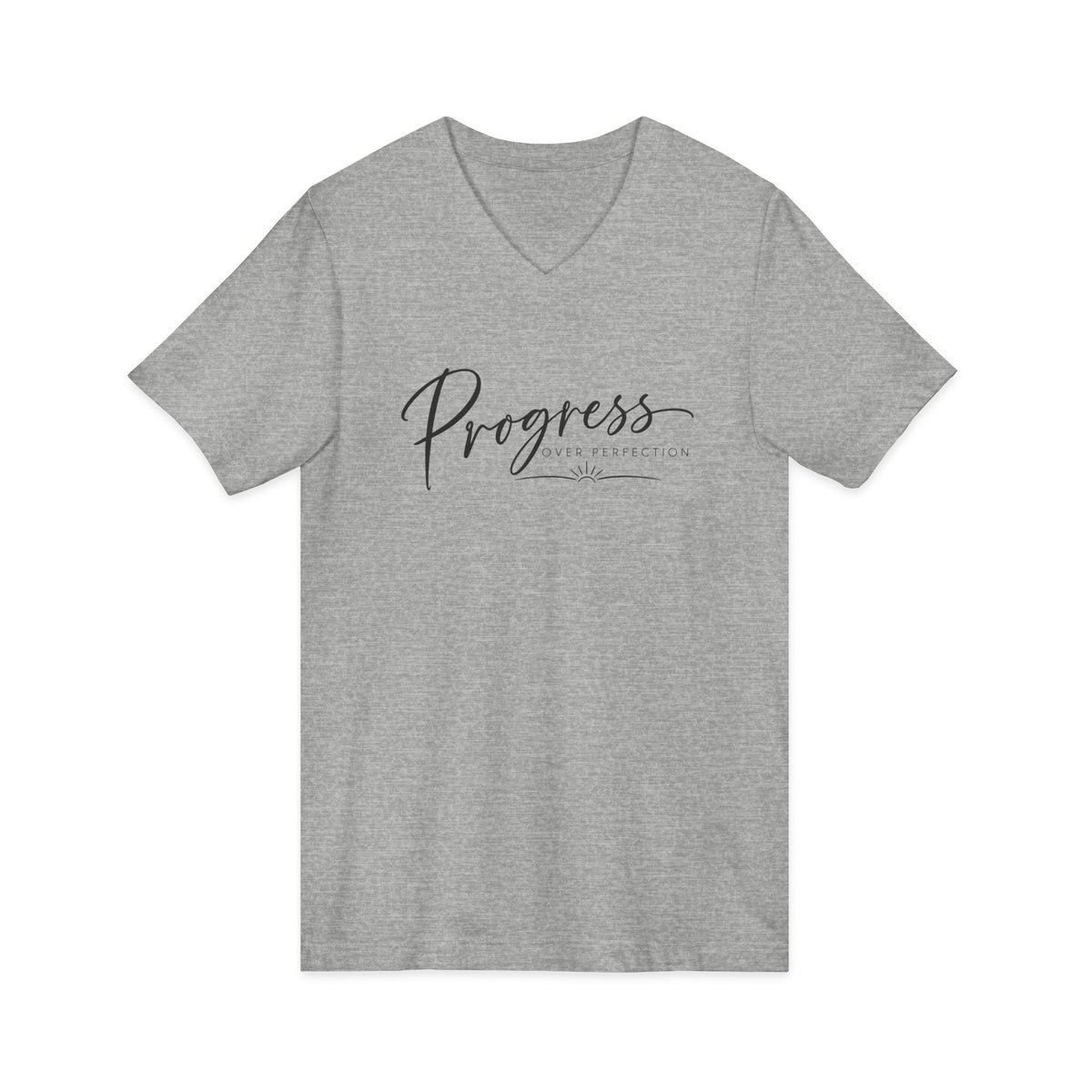 Progress Script V-Neck T-Shirt