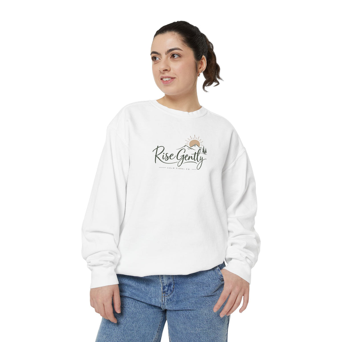 Rise Gently Sweatshirt — Calm Morning Cozy Pullover