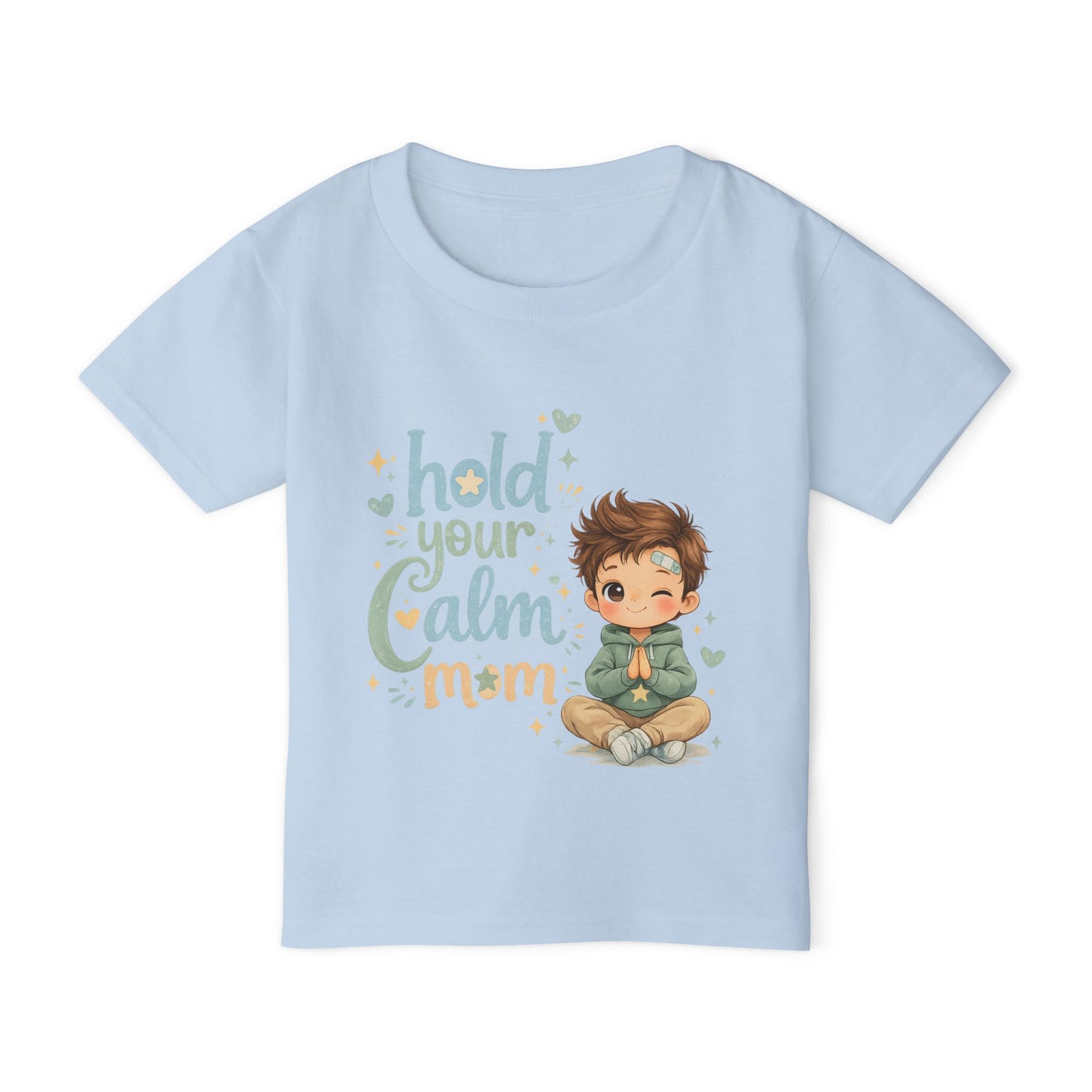 Toddler T-Shirt “Hold Your Calm Mom” Cute Kid Meditation Graphic