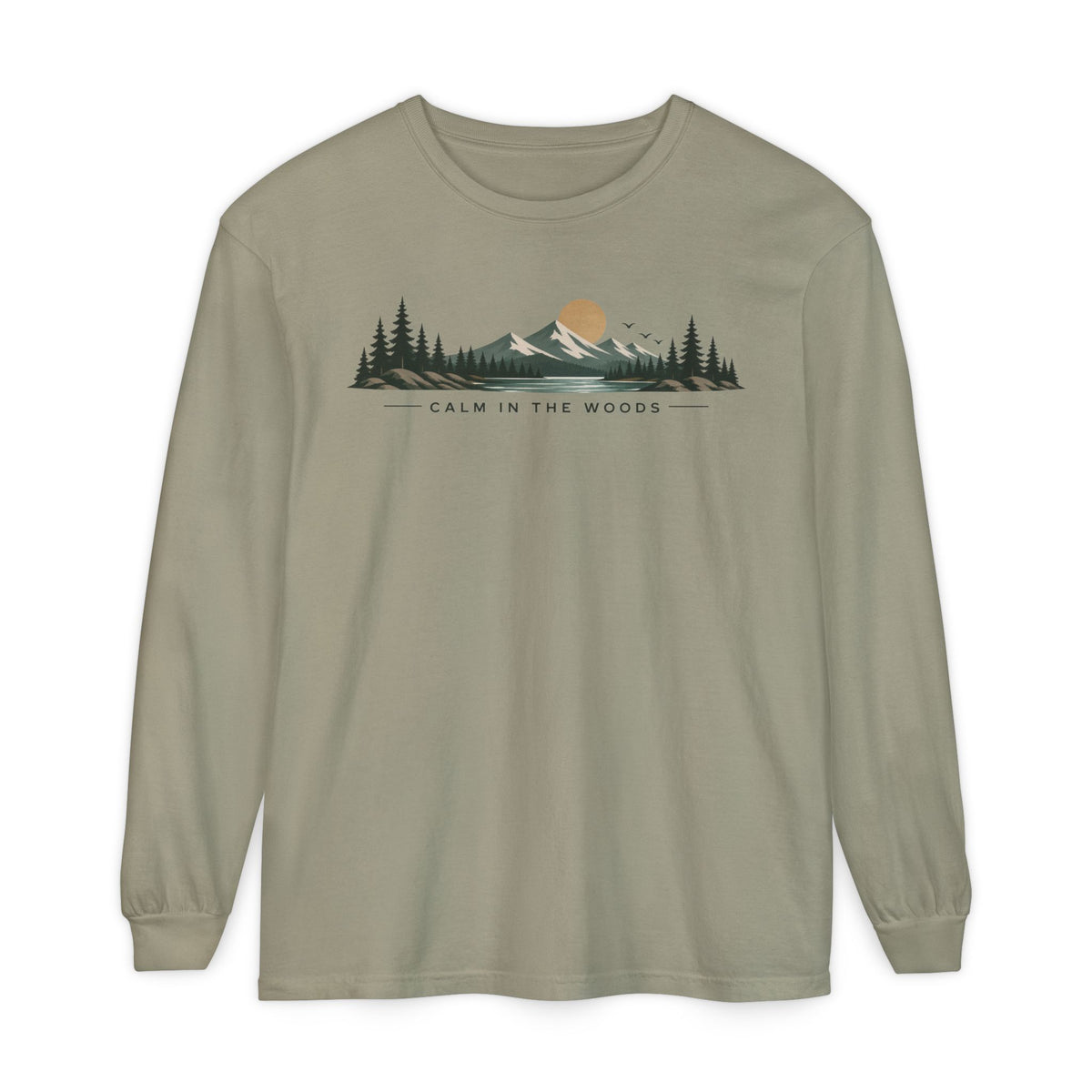 Calm in the Woods Garment-Dyed Long Sleeve Tee