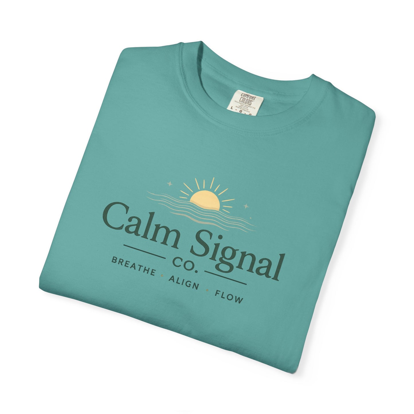 Calm Signal Co. T-Shirt — Minimal Sunrise Graphic Tee ("Calm Signal")