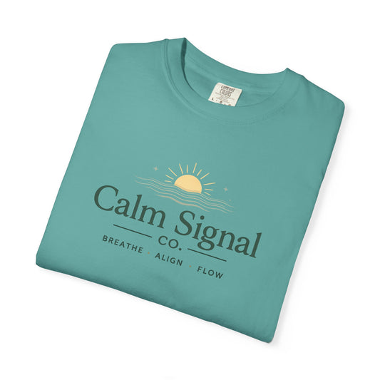 Calm Signal Co. T-Shirt — Minimal Sunrise Graphic Tee ("Calm Signal")