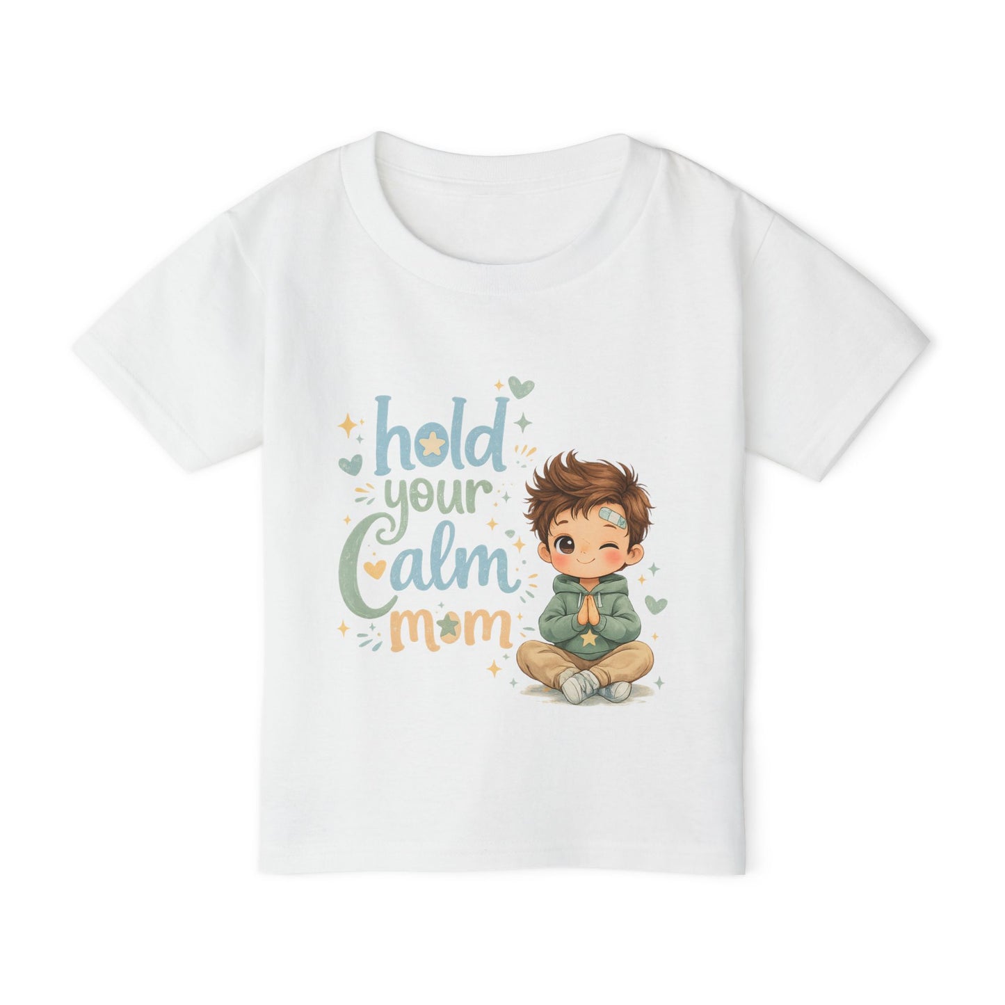Toddler T-Shirt “Hold Your Calm Mom” Cute Kid Meditation Graphic