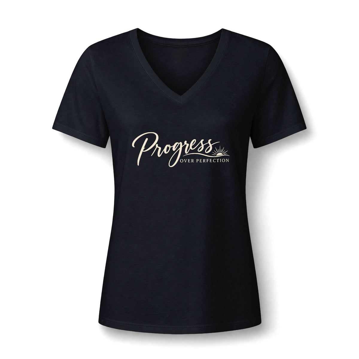 Progress Over Perfection Women’s V-Neck Graphic Tee