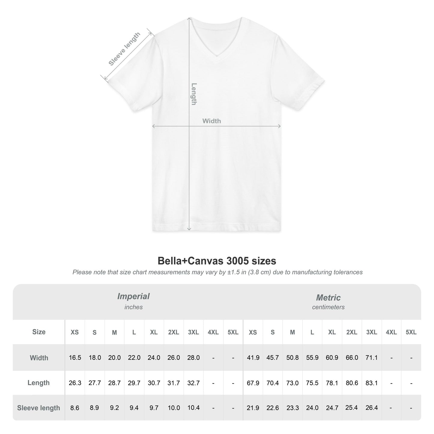 Copy of Unisex Jersey Short Sleeve V-Neck Tee
