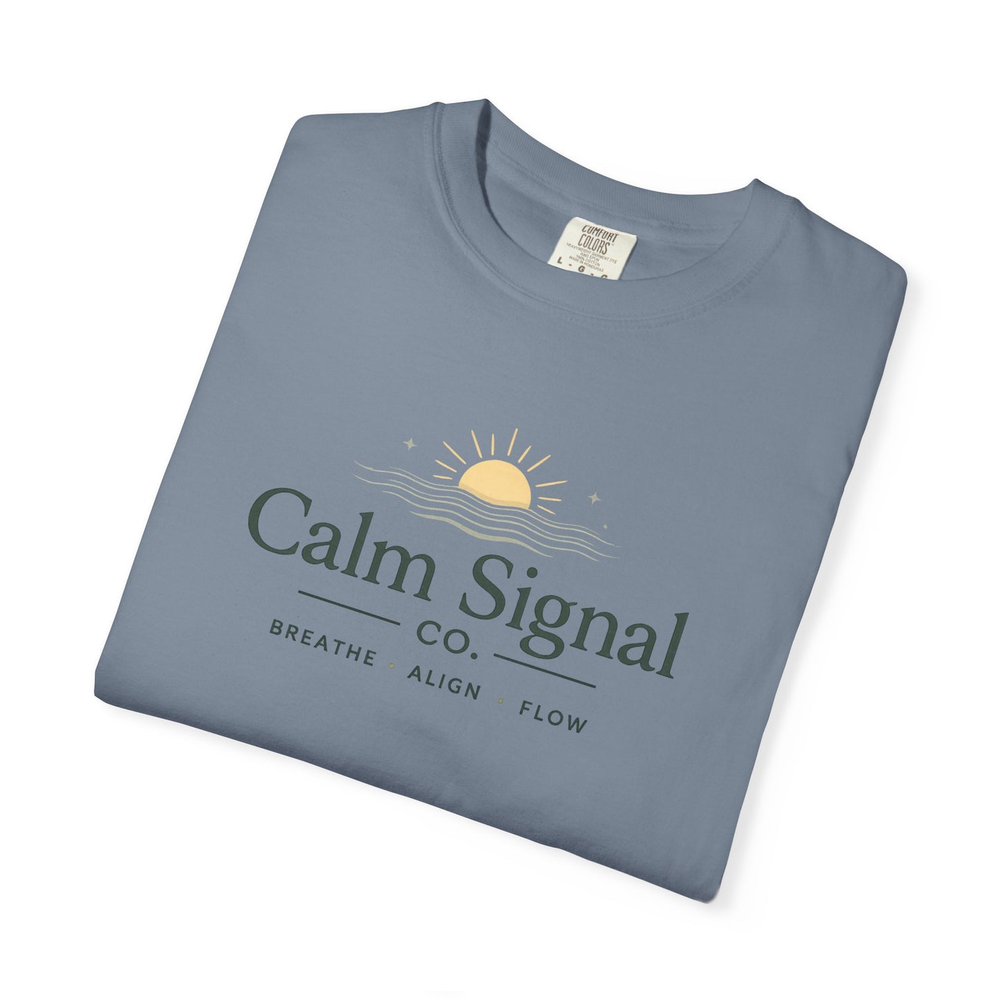 Calm Signal Co. T-Shirt — Minimal Sunrise Graphic Tee ("Calm Signal")
