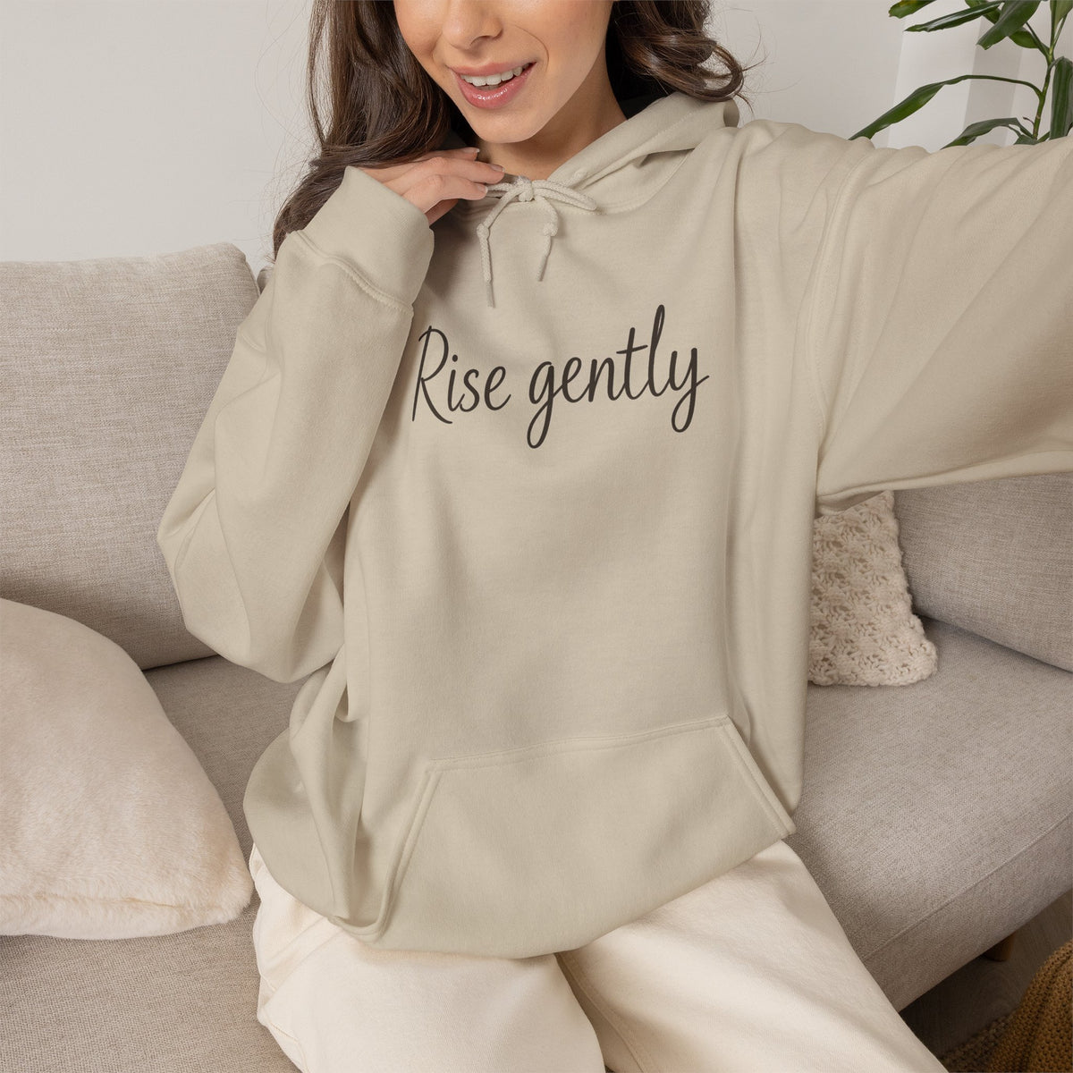 Rise Gently Hoodie — Minimalist Unisex Pullover