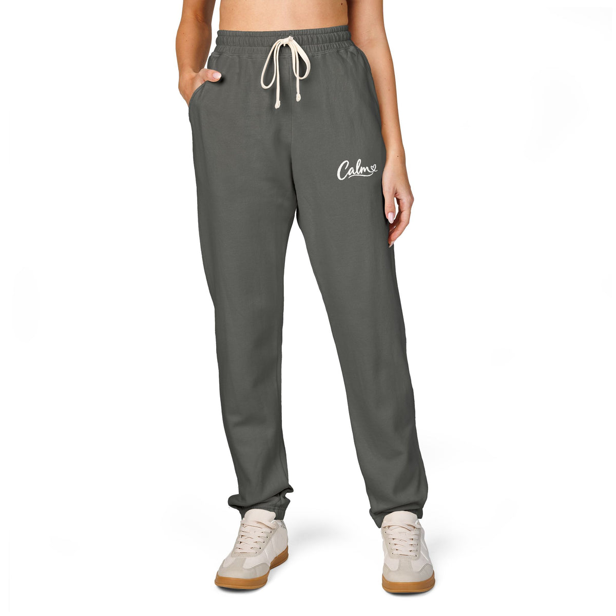 Garment-Dyed Fleece Sweatpants — Relaxed Joggers