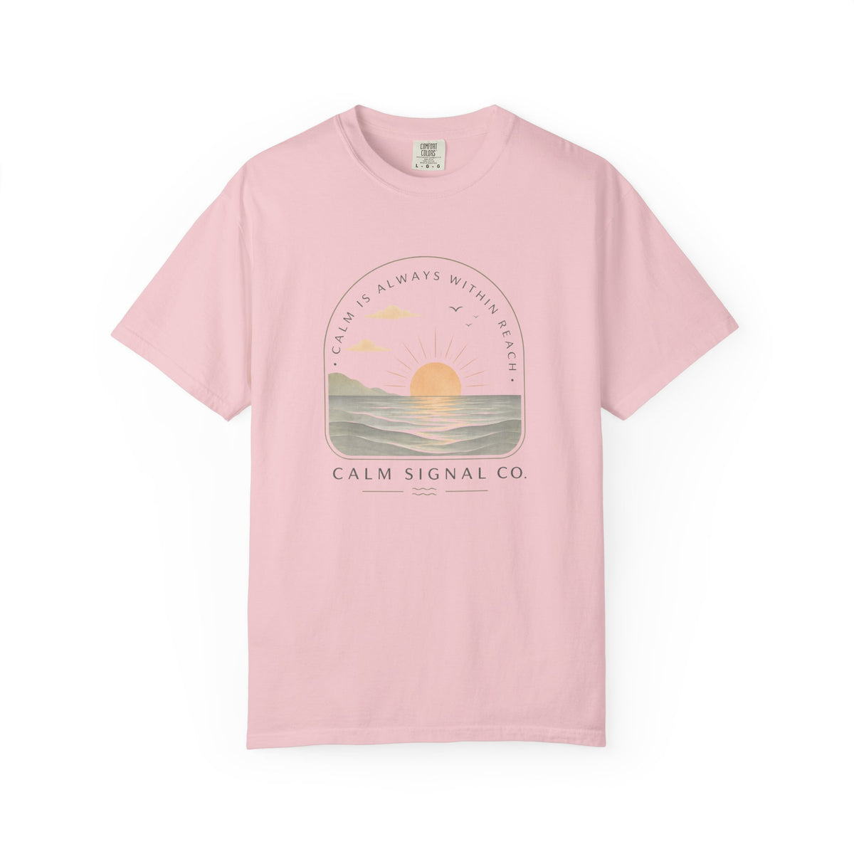 Sunset Calm Tee — Garment-Dyed Seaside T-Shirt