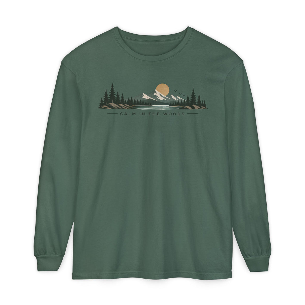 Calm in the Woods Garment-Dyed Long Sleeve Tee