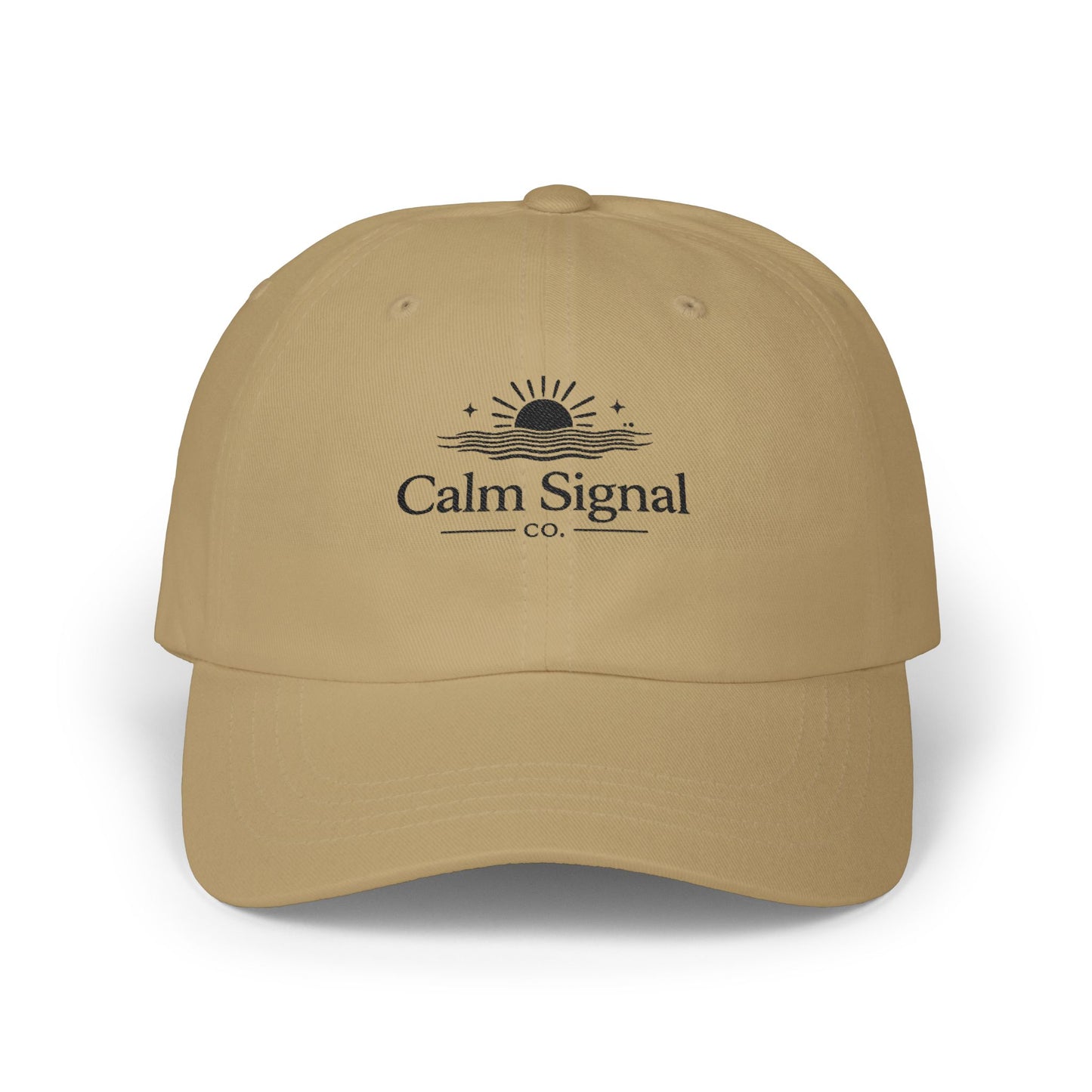 Calm Signal Dad Cap – Vintage Sunrise Embroidered Baseball Hat