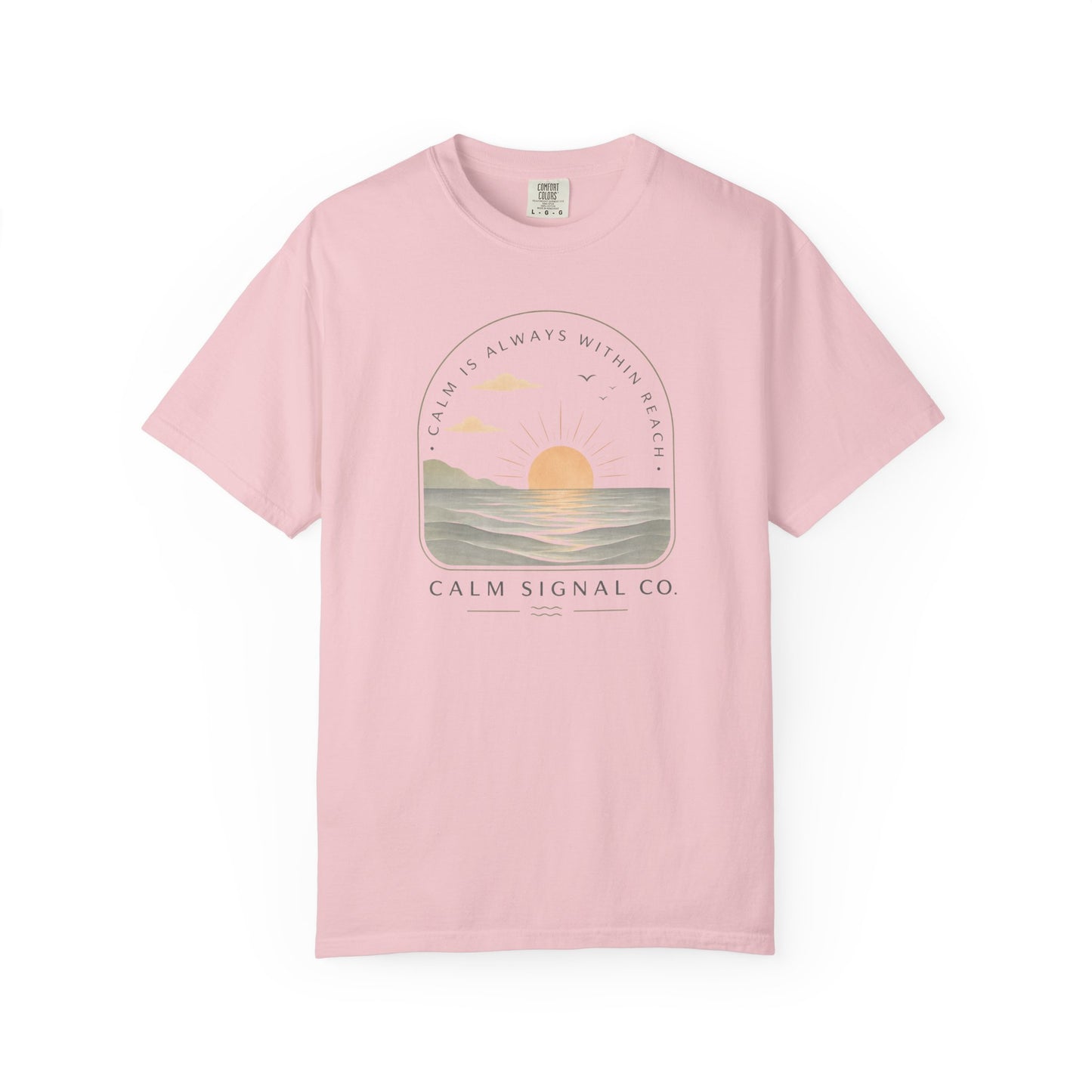 Sunset Calm Tee — Garment-Dyed Seaside T-Shirt