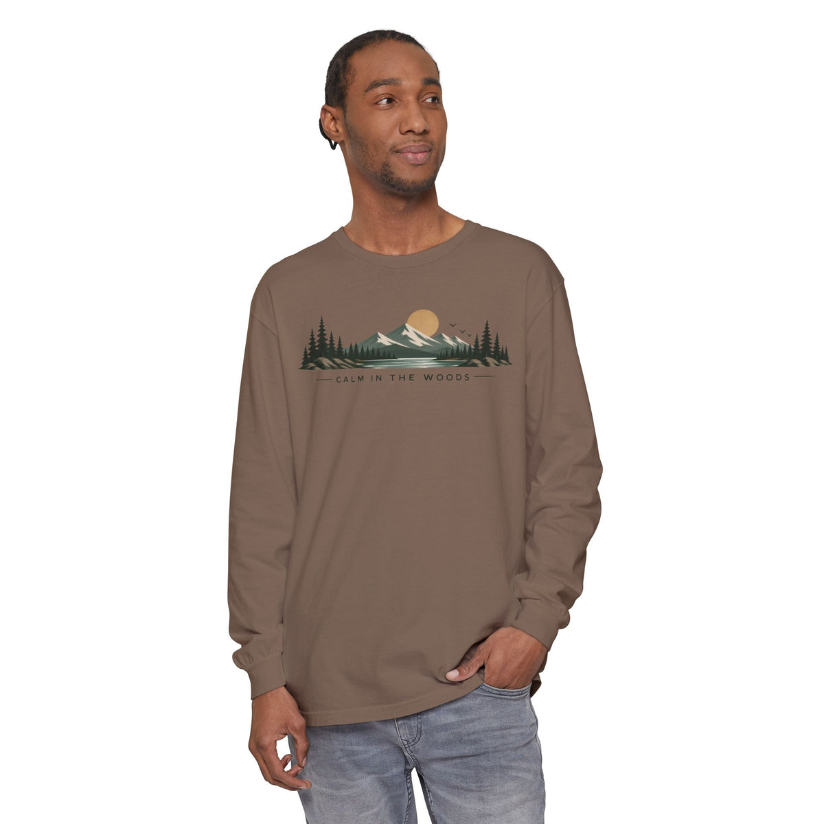 Calm in the Woods Garment-Dyed Long Sleeve Tee