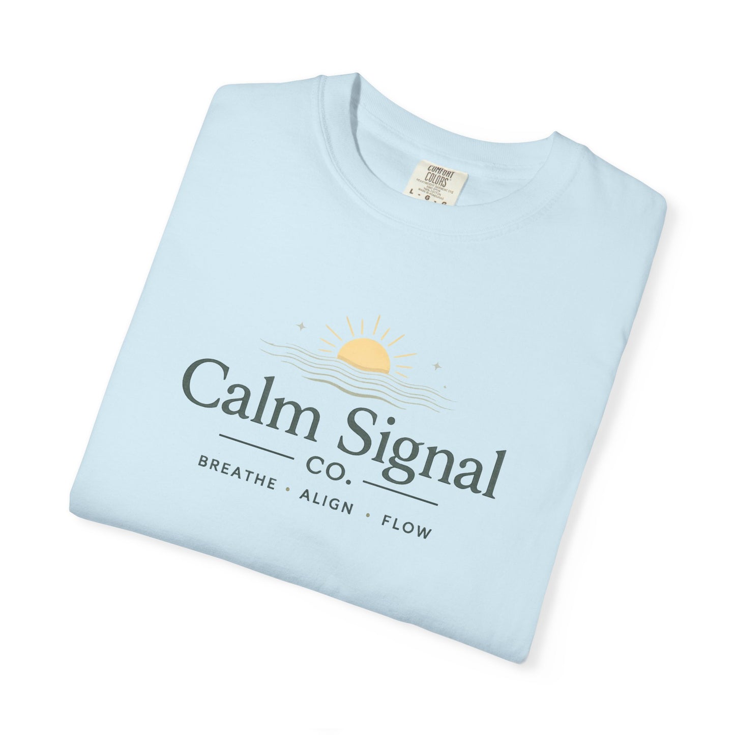 Calm Signal Co. T-Shirt — Minimal Sunrise Graphic Tee ("Calm Signal")