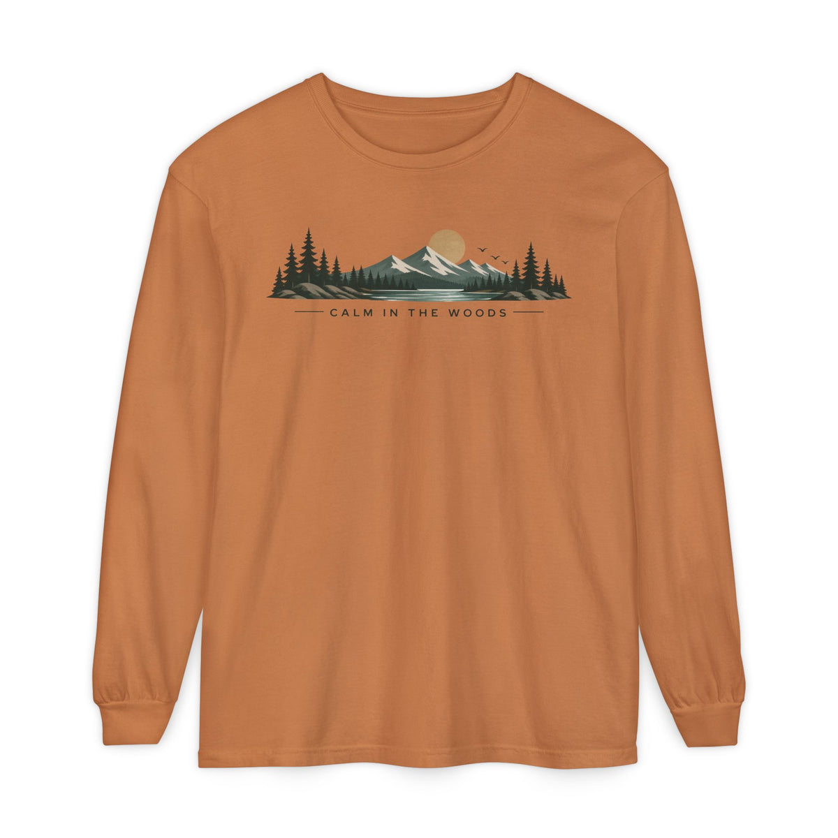 Calm in the Woods Garment-Dyed Long Sleeve Tee