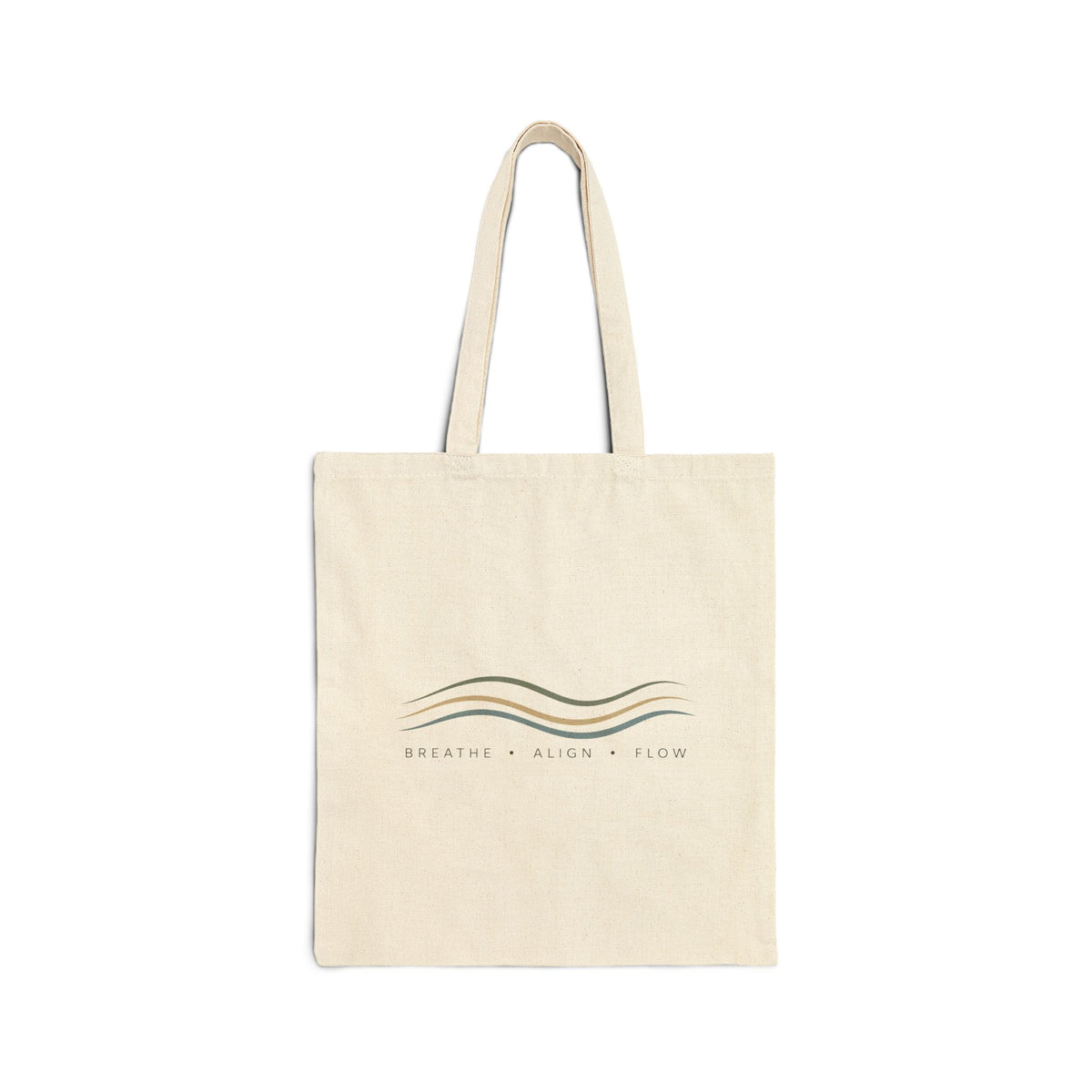 Minimal Wave Cotton Canvas Tote Bag