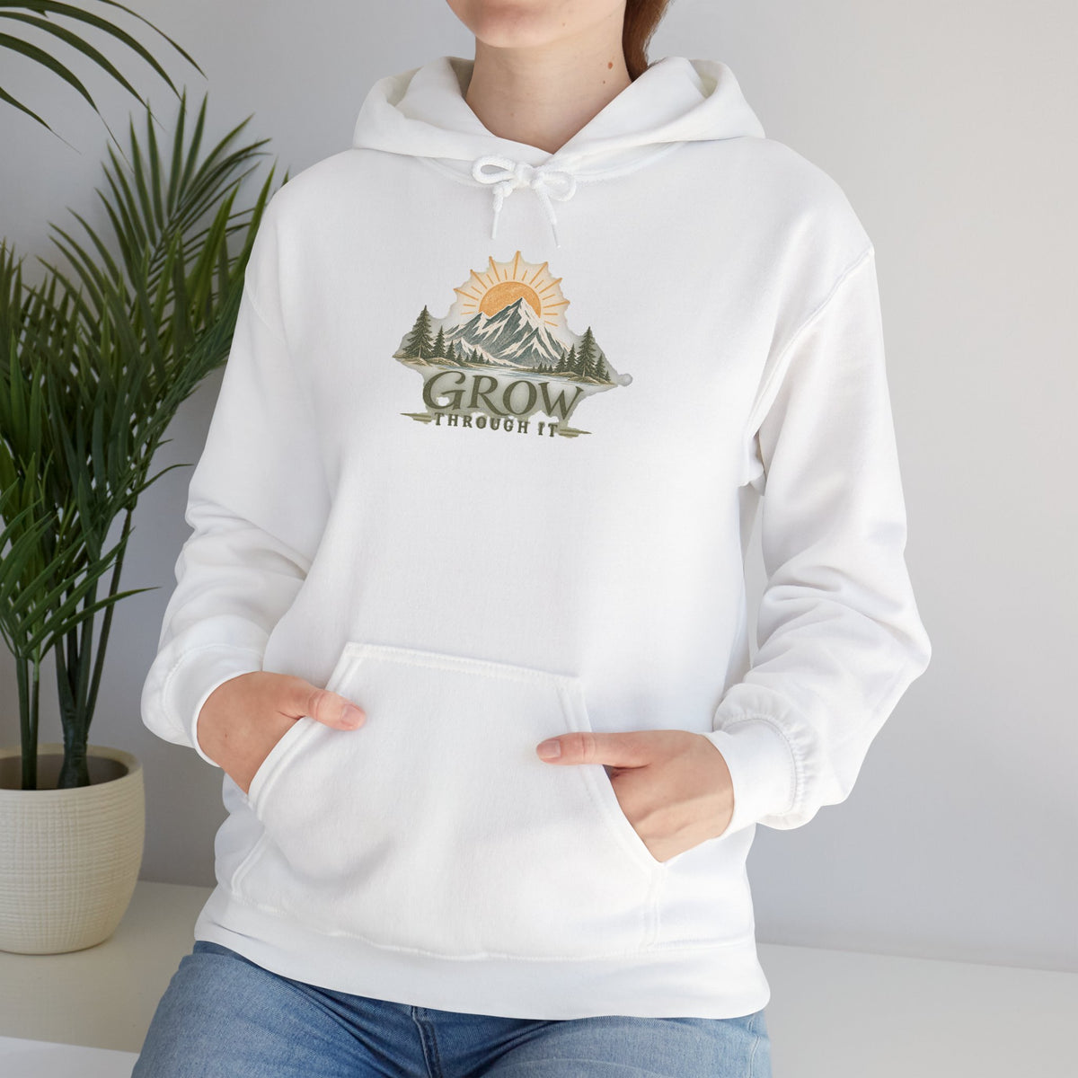 Grow Through It Sunrise Mountain Hoodie