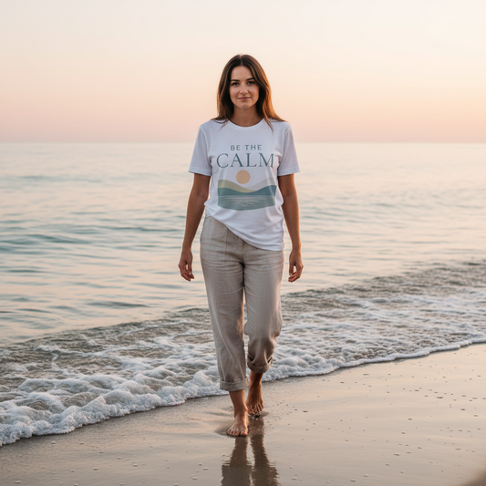 Be The Calm tee | Sunrise Wave Graphic T-Shirt