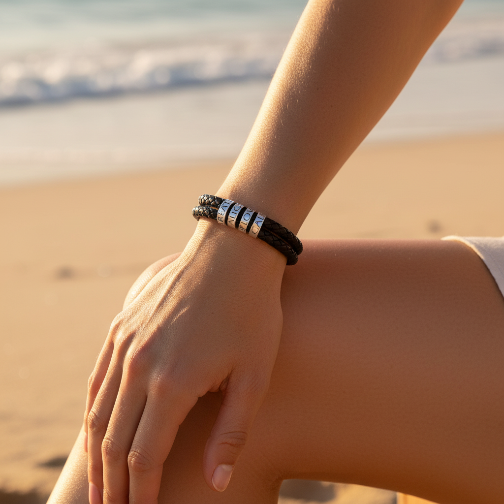 Breathe Align Flow Leather Bracelet Wrist Lifestyle