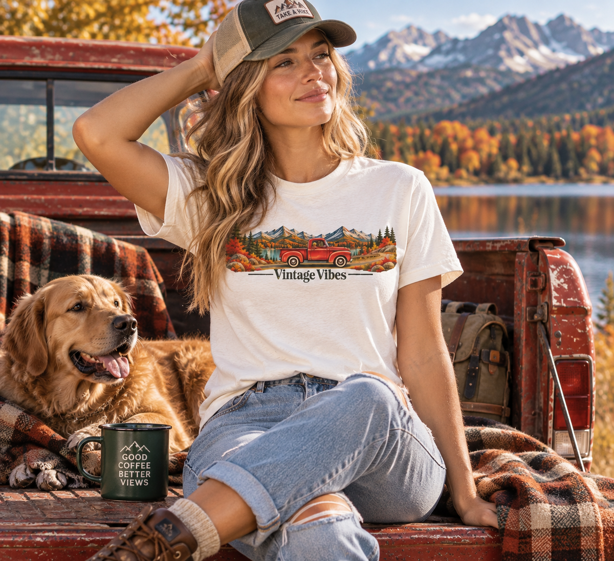 Vintage Vibes Mountain Cabin Tee