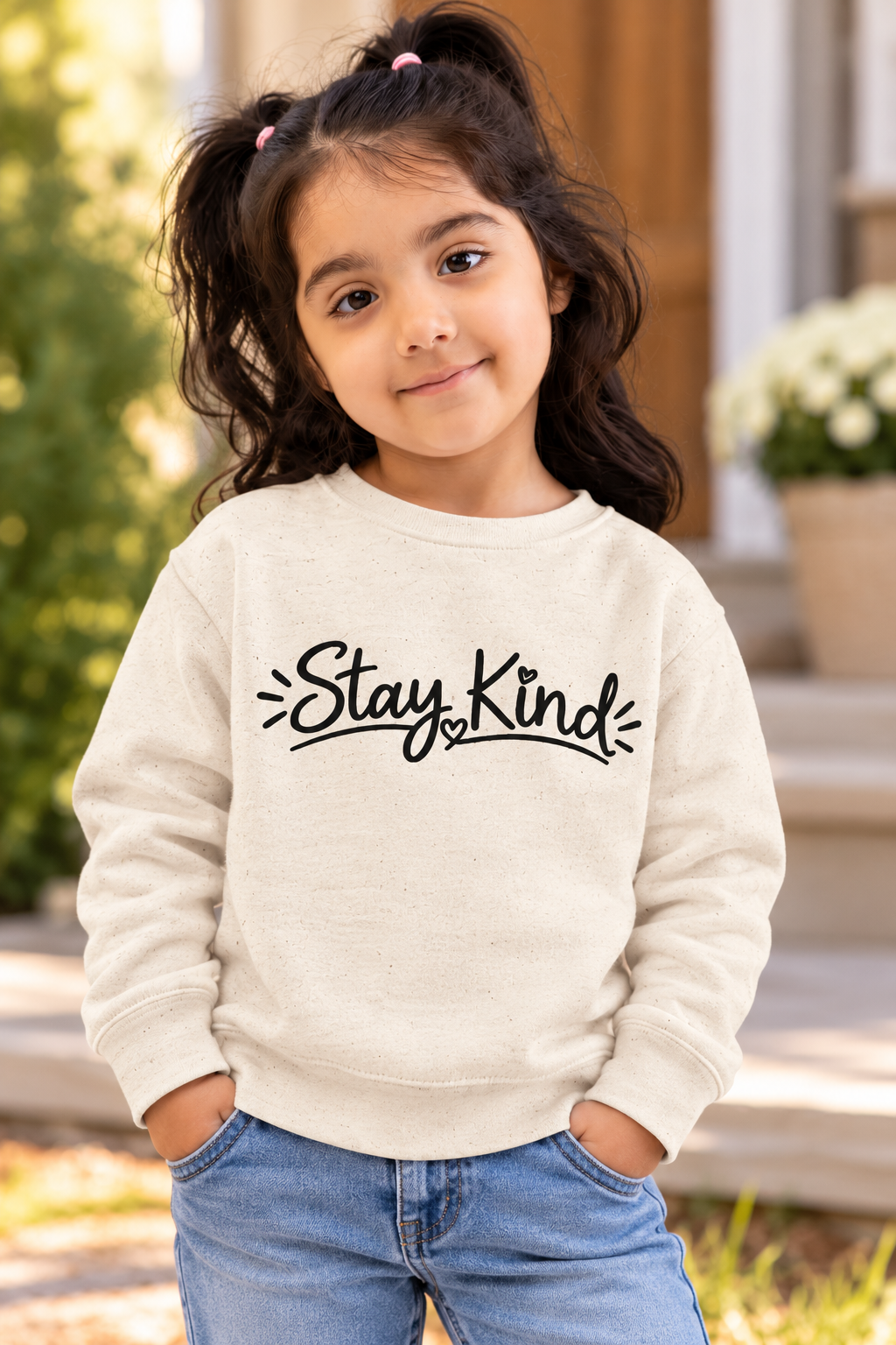 Stay Kind Toddler Sweatshirt –With optional Personalization
