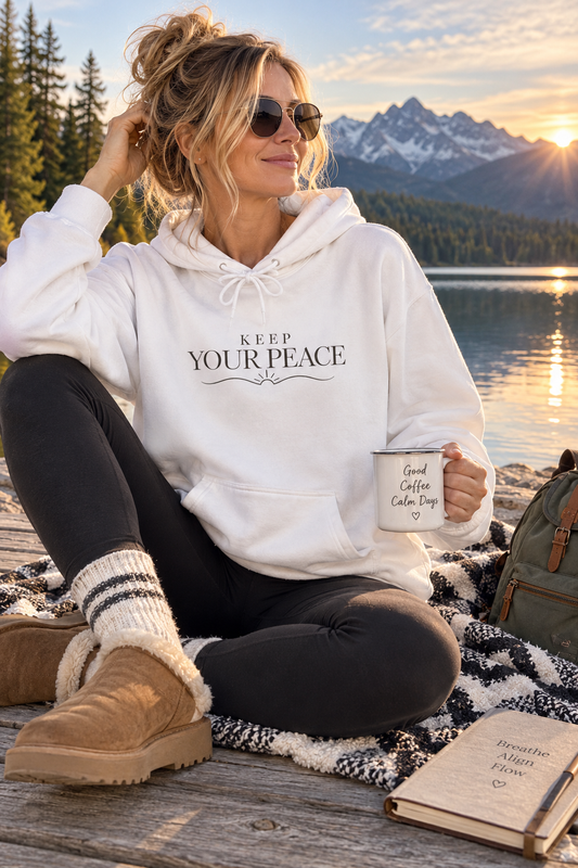 Keep Your Peace Hoodie — Minimalist Unisex Pullover