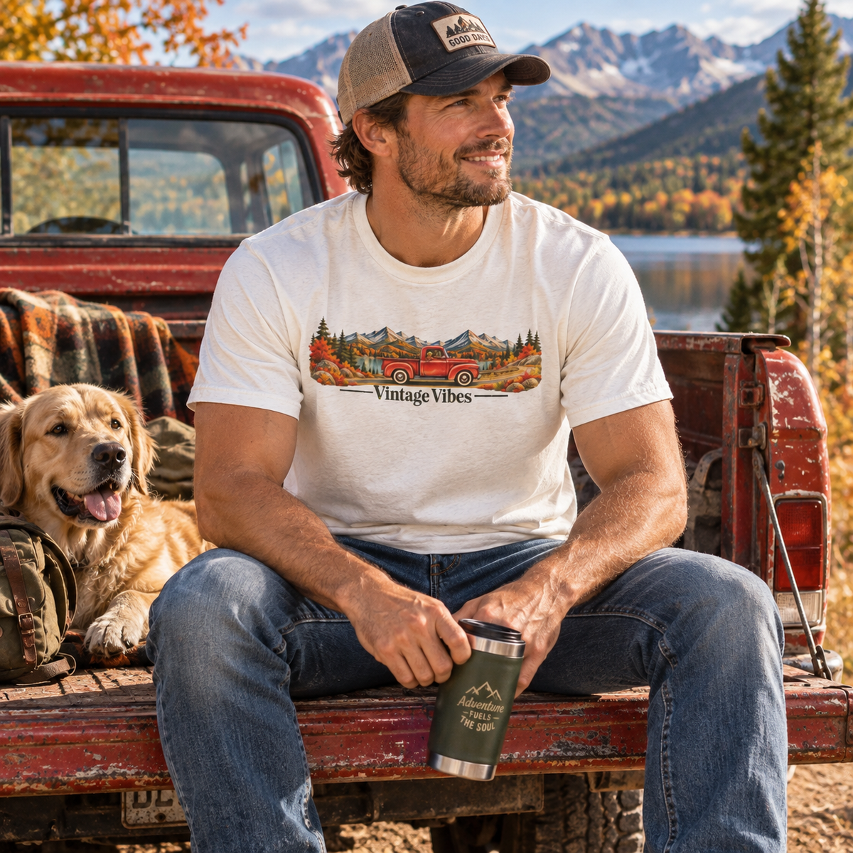 Vintage Vibes Mountain Cabin Tee