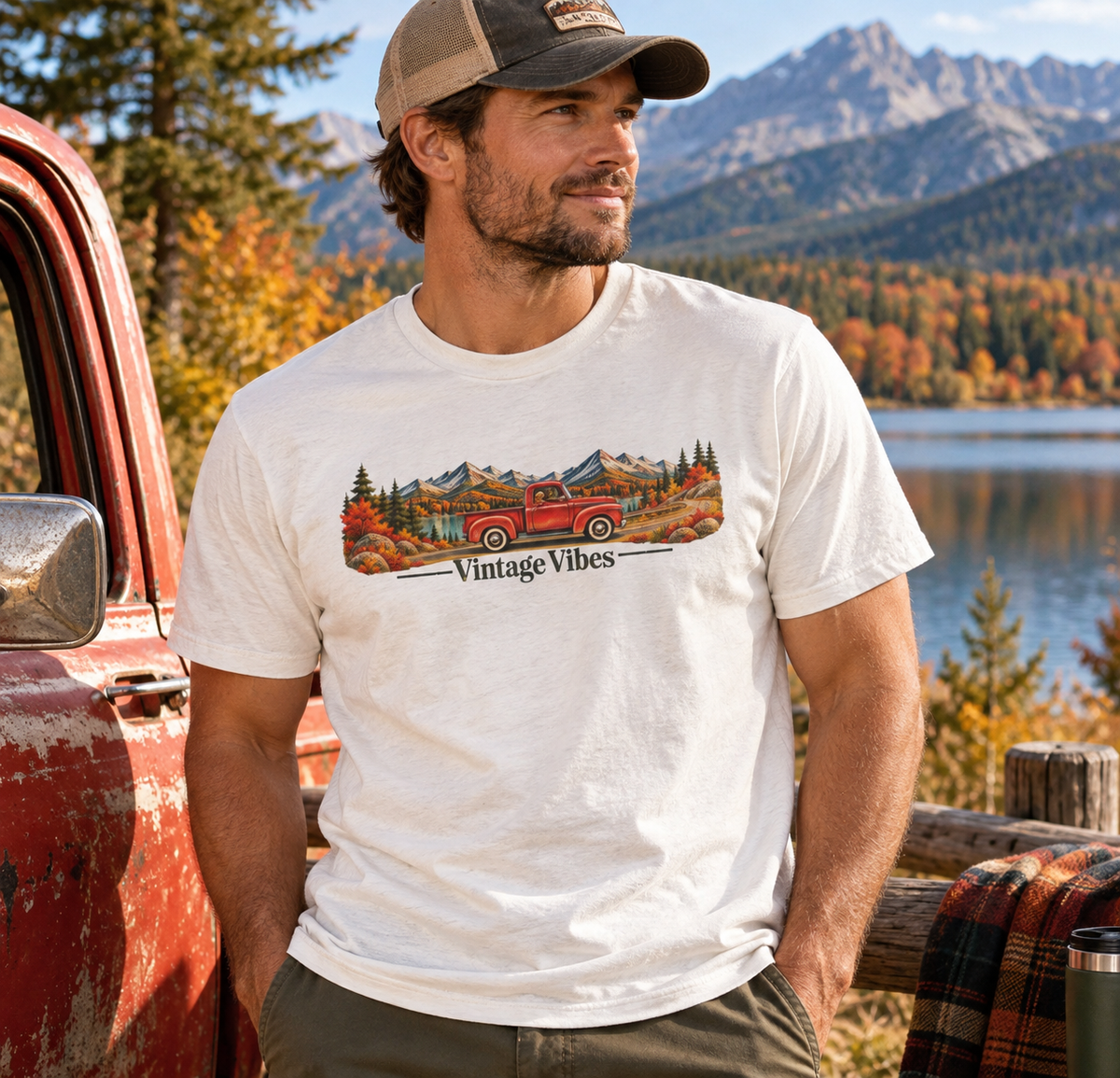 Vintage Vibes Mountain Cabin Tee