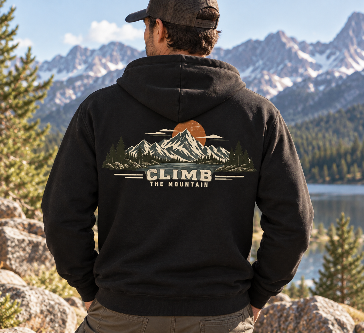 Grow Through It Mountain Zip Hoodie – Climb the Mountain